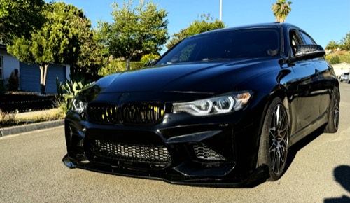 Gloss black BMW 3-Series wrap